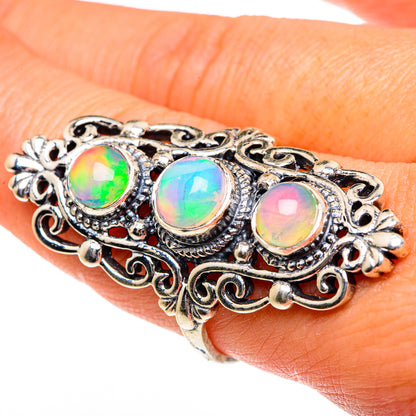 Ethiopian Opal Rings handcrafted by Ana Silver Co - RING83797