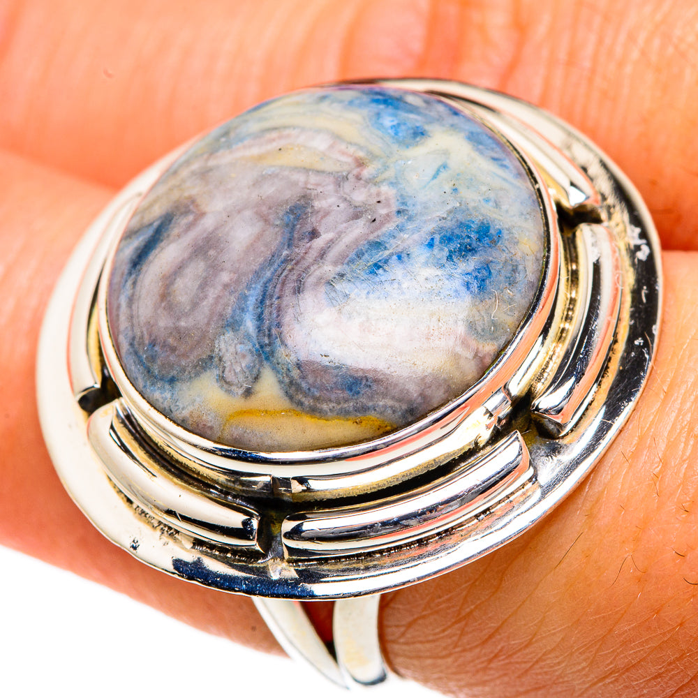 Blue Scheelite Rings handcrafted by Ana Silver Co - RING83799