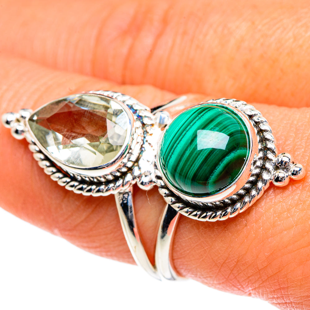 Malahcite Rings handcrafted by Ana Silver Co - RING83807