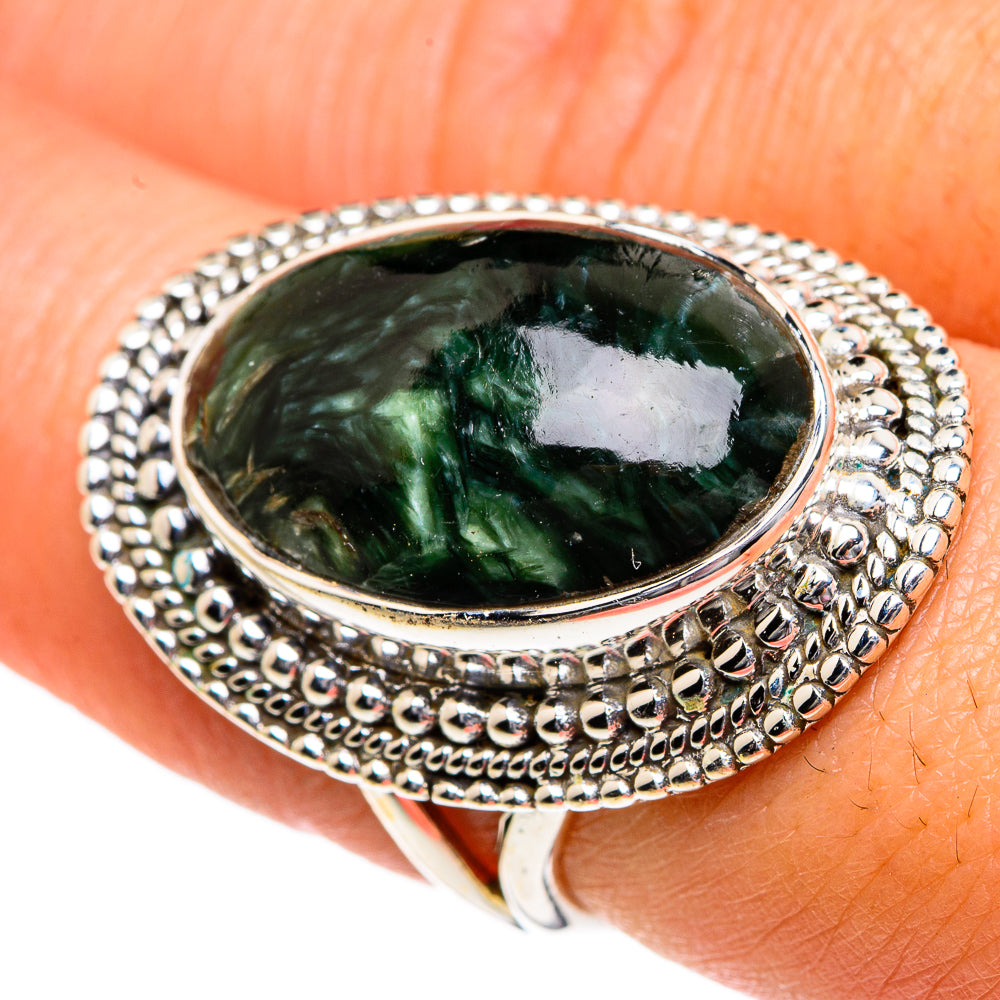Seraphinite Rings handcrafted by Ana Silver Co - RING83809