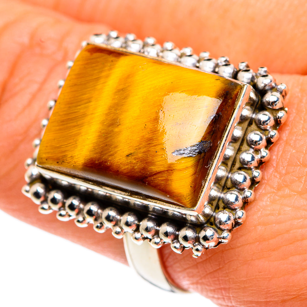 Tiger Eye Rings handcrafted by Ana Silver Co - RING83813