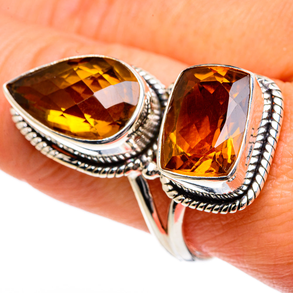 Mandarin Citrine Rings handcrafted by Ana Silver Co - RING83819