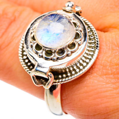 Rainbow Moonstone Rings handcrafted by Ana Silver Co - RING83824