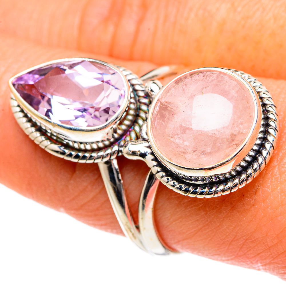 Rainbow Moonstone Rings handcrafted by Ana Silver Co - RING83827