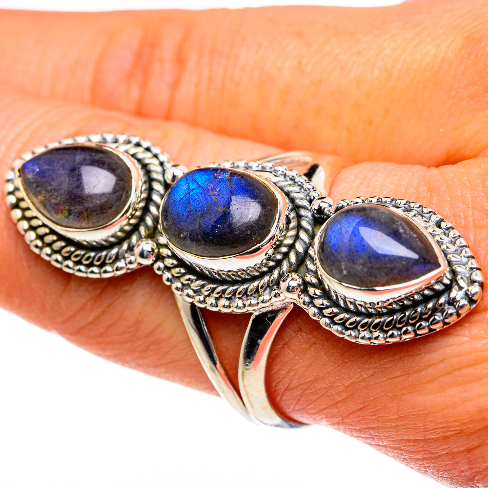 Labradorite Rings handcrafted by Ana Silver Co - RING83839