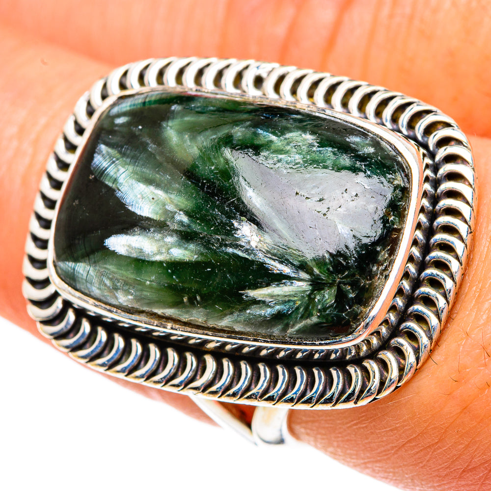 Seraphinite Rings handcrafted by Ana Silver Co - RING83843