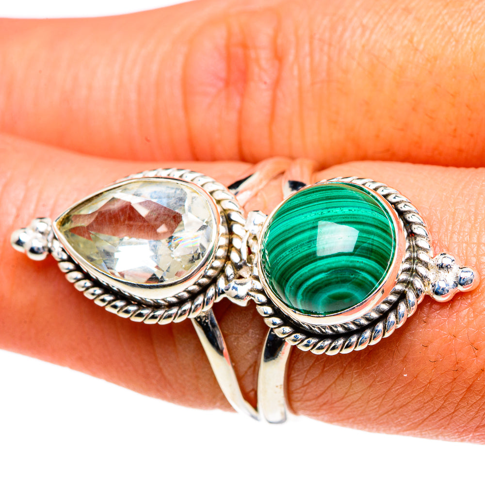 Malachite Rings handcrafted by Ana Silver Co - RING83844