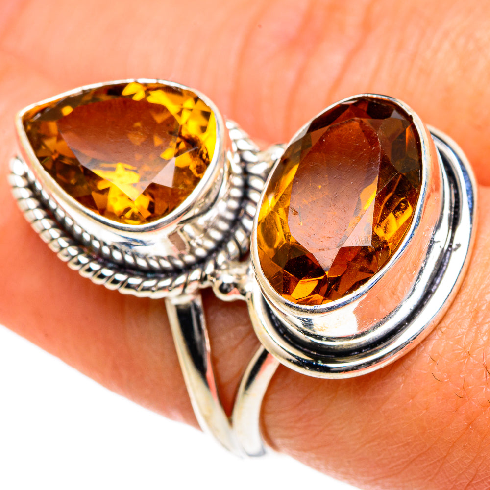 Mandarin Citrine Rings handcrafted by Ana Silver Co - RING83851
