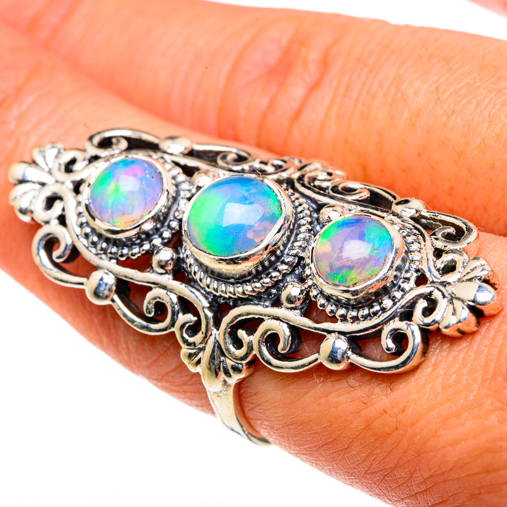 Ethiopian Opal Rings handcrafted by Ana Silver Co - RING83856