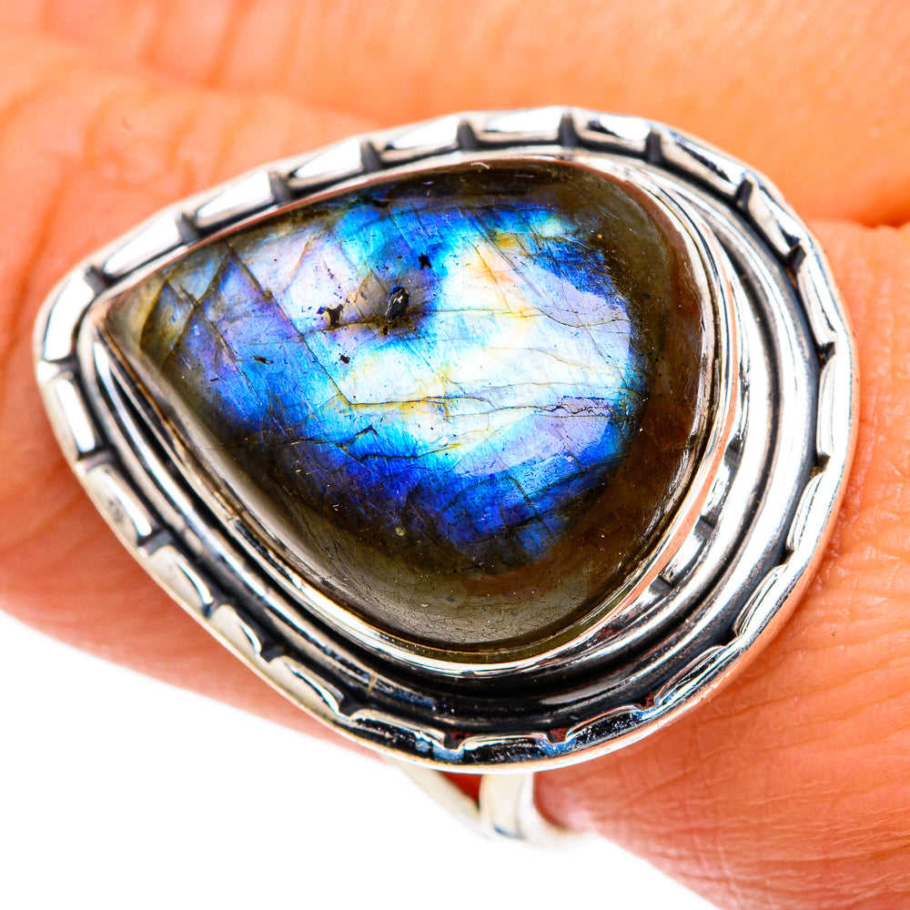 Labradorite Rings handcrafted by Ana Silver Co - RING83859