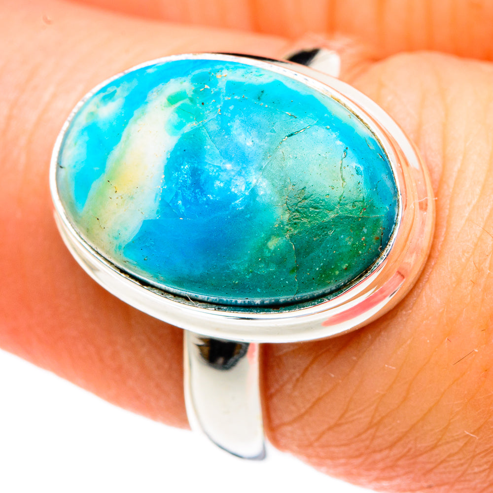 Chrysocolla Rings handcrafted by Ana Silver Co - RING83864