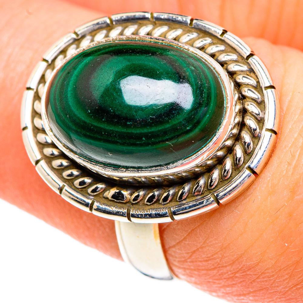Malachite Rings handcrafted by Ana Silver Co - RING83868