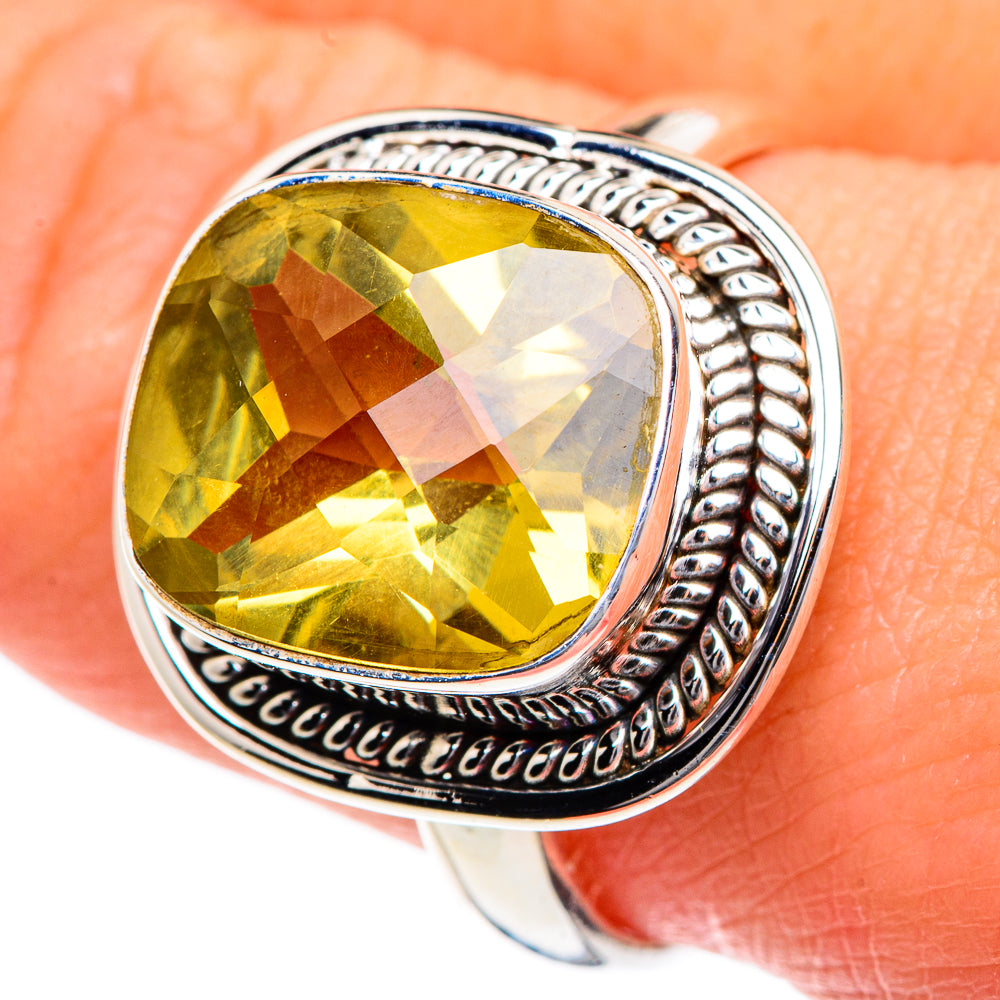 Lemon Quartz Rings handcrafted by Ana Silver Co - RING83894