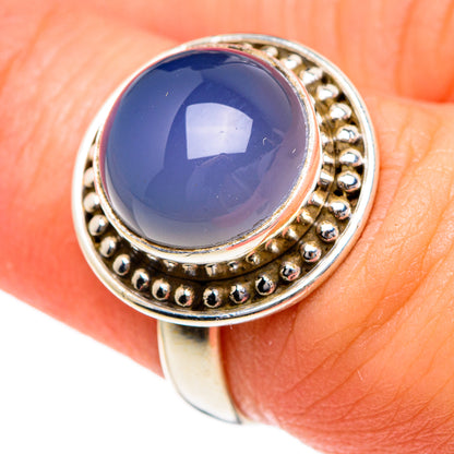 Aqua Chalcedony Rings handcrafted by Ana Silver Co - RING83898