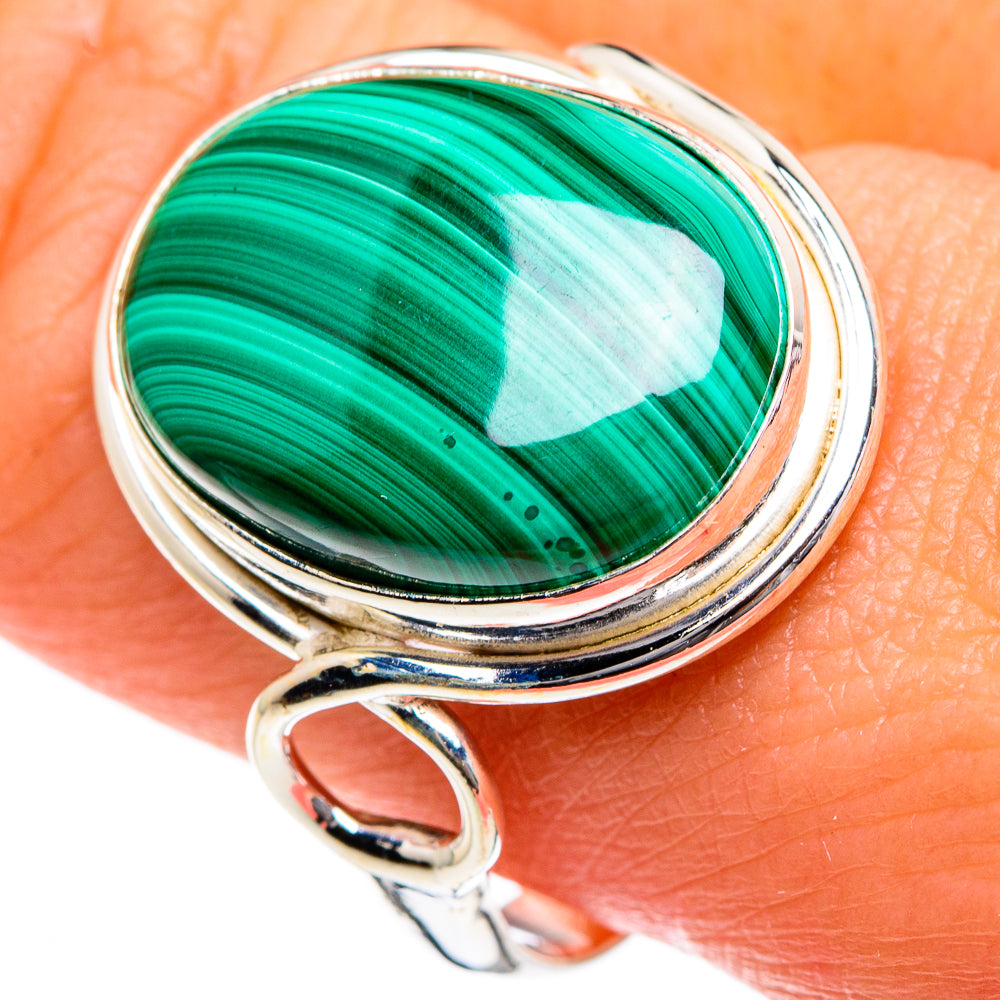 Malachite Rings handcrafted by Ana Silver Co - RING83903