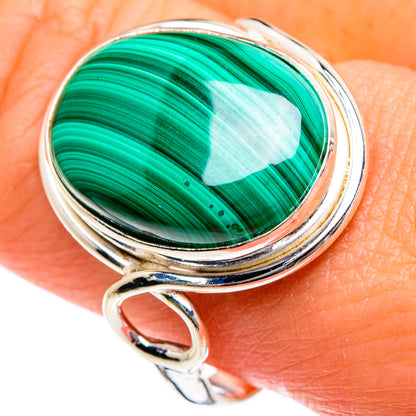 Malachite Rings handcrafted by Ana Silver Co - RING83903