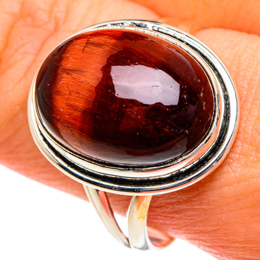 Red Tiger Eye Rings handcrafted by Ana Silver Co - RING83907