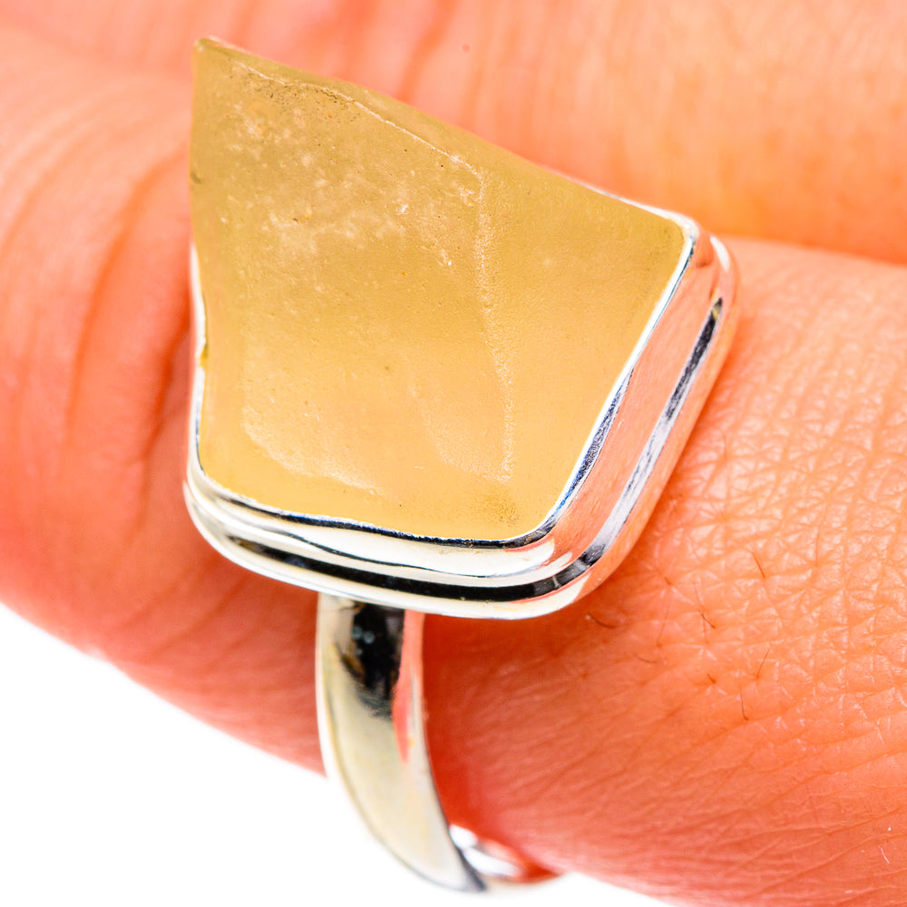 Libyan Glass Rings handcrafted by Ana Silver Co - RING83913