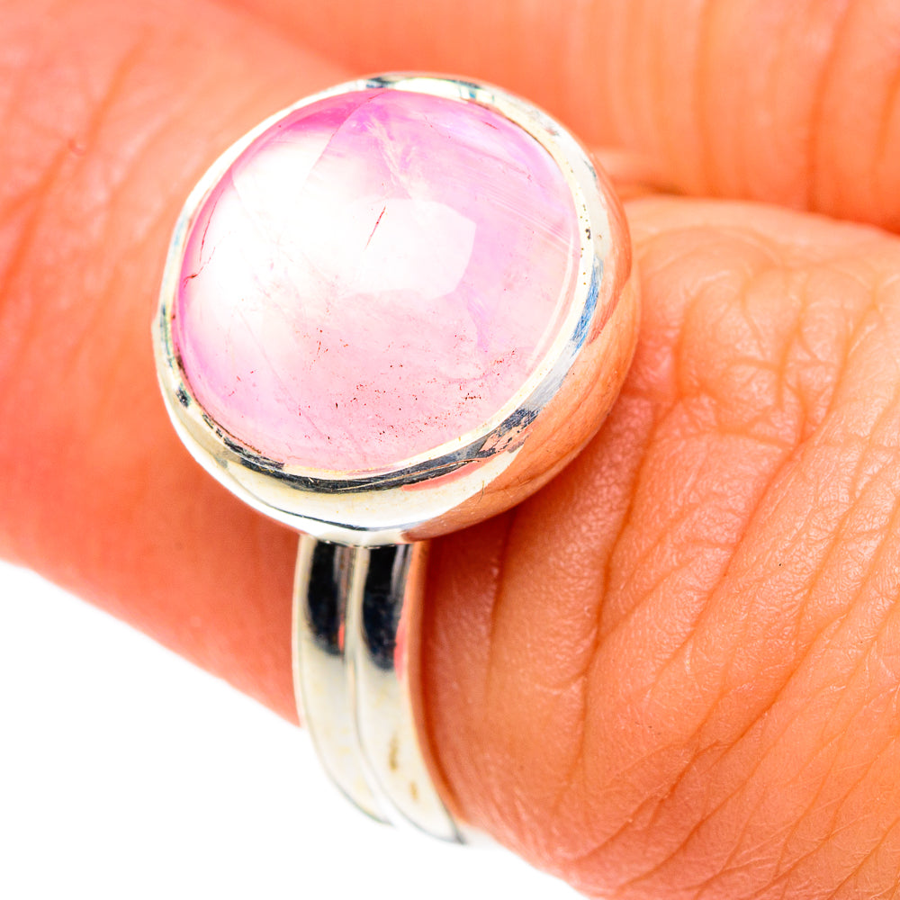 Pink Moonstone Rings handcrafted by Ana Silver Co - RING83918