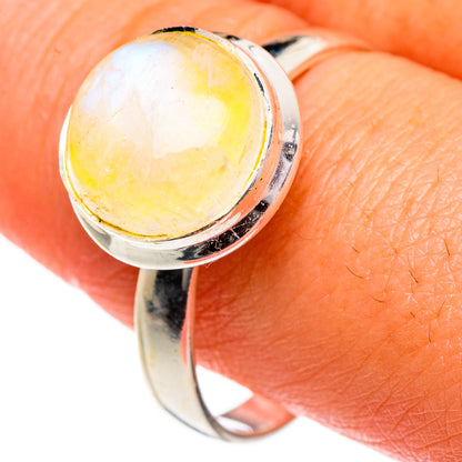 Yellow Moonstone Rings handcrafted by Ana Silver Co - RING83931