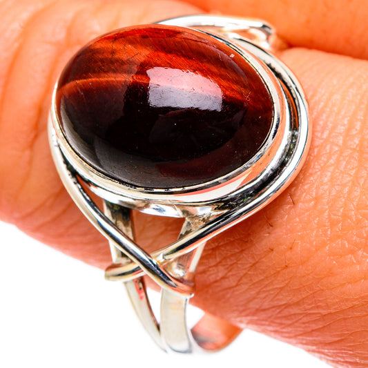 Red Tiger Eye Rings handcrafted by Ana Silver Co - RING83945