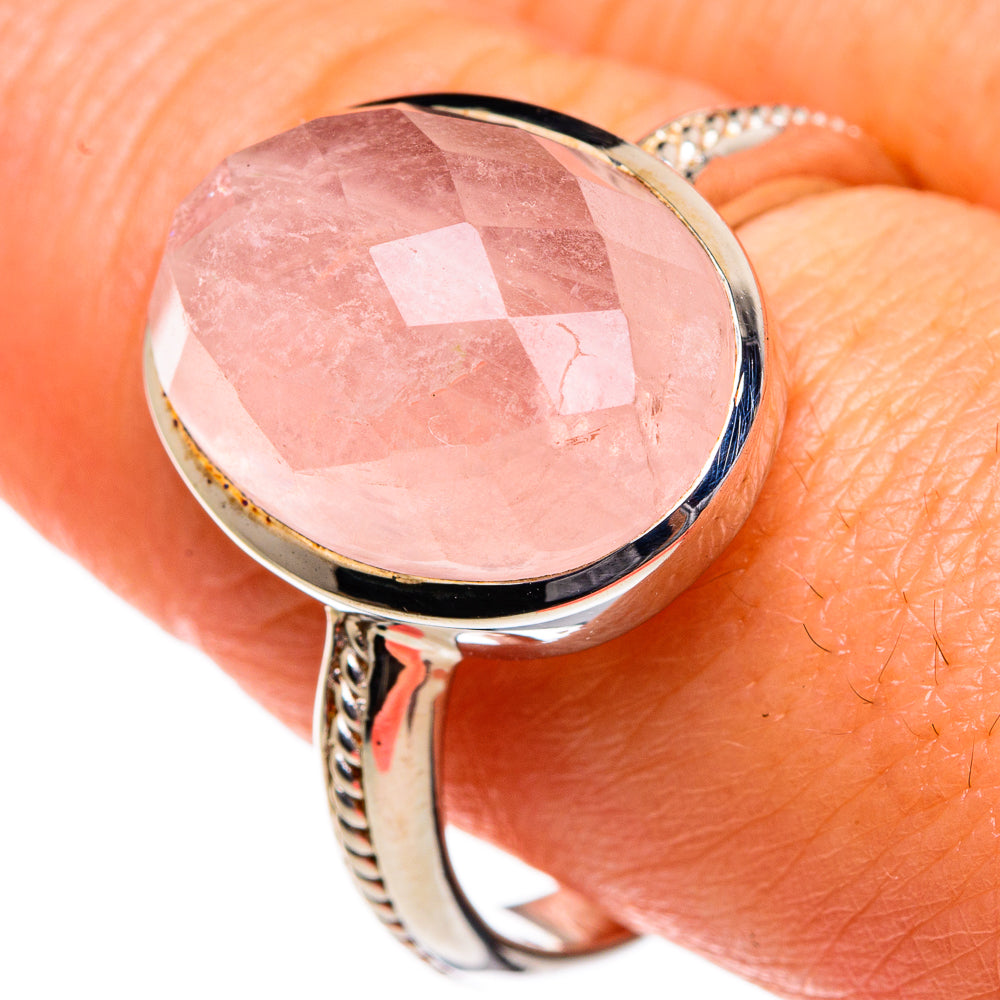 Rose Quartz Rings handcrafted by Ana Silver Co - RING83953