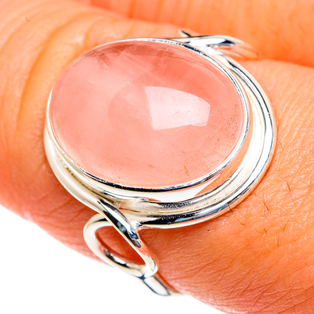 Rose Quartz Rings handcrafted by Ana Silver Co - RING83954