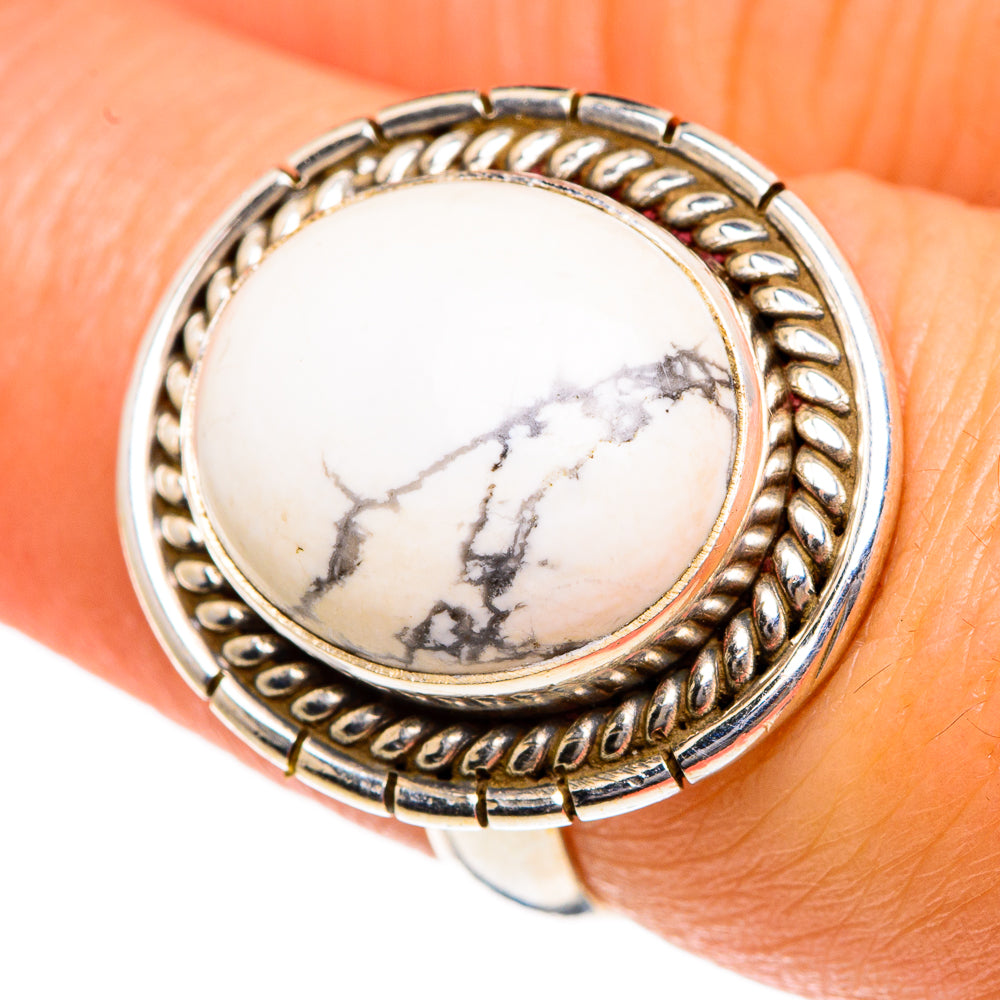 Howlite Rings handcrafted by Ana Silver Co - RING83965