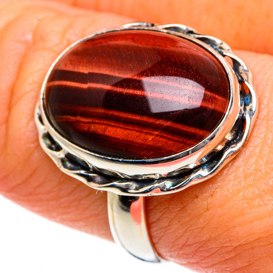 Red Tiger Eye Rings handcrafted by Ana Silver Co - RING83985
