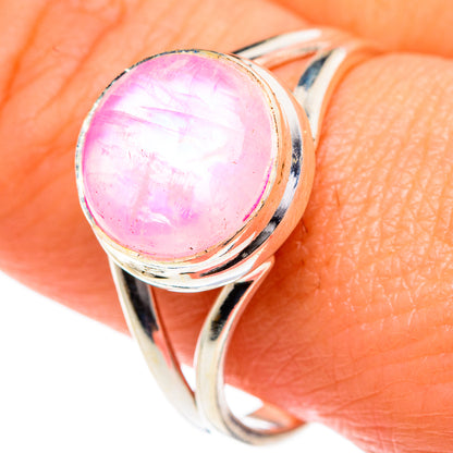 Pink Moonstone Rings handcrafted by Ana Silver Co - RING83992