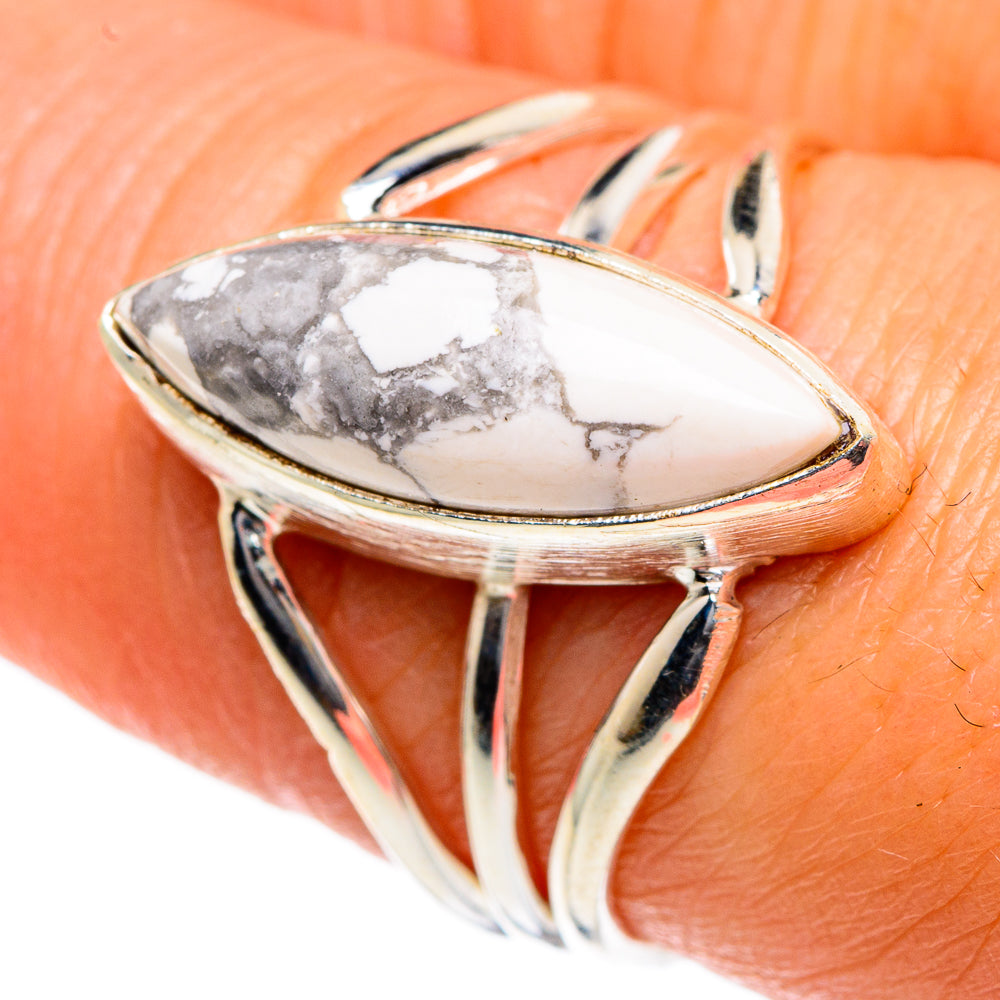 Howlite Rings handcrafted by Ana Silver Co - RING84003