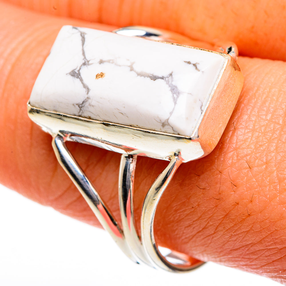 Howlite Rings handcrafted by Ana Silver Co - RING84004