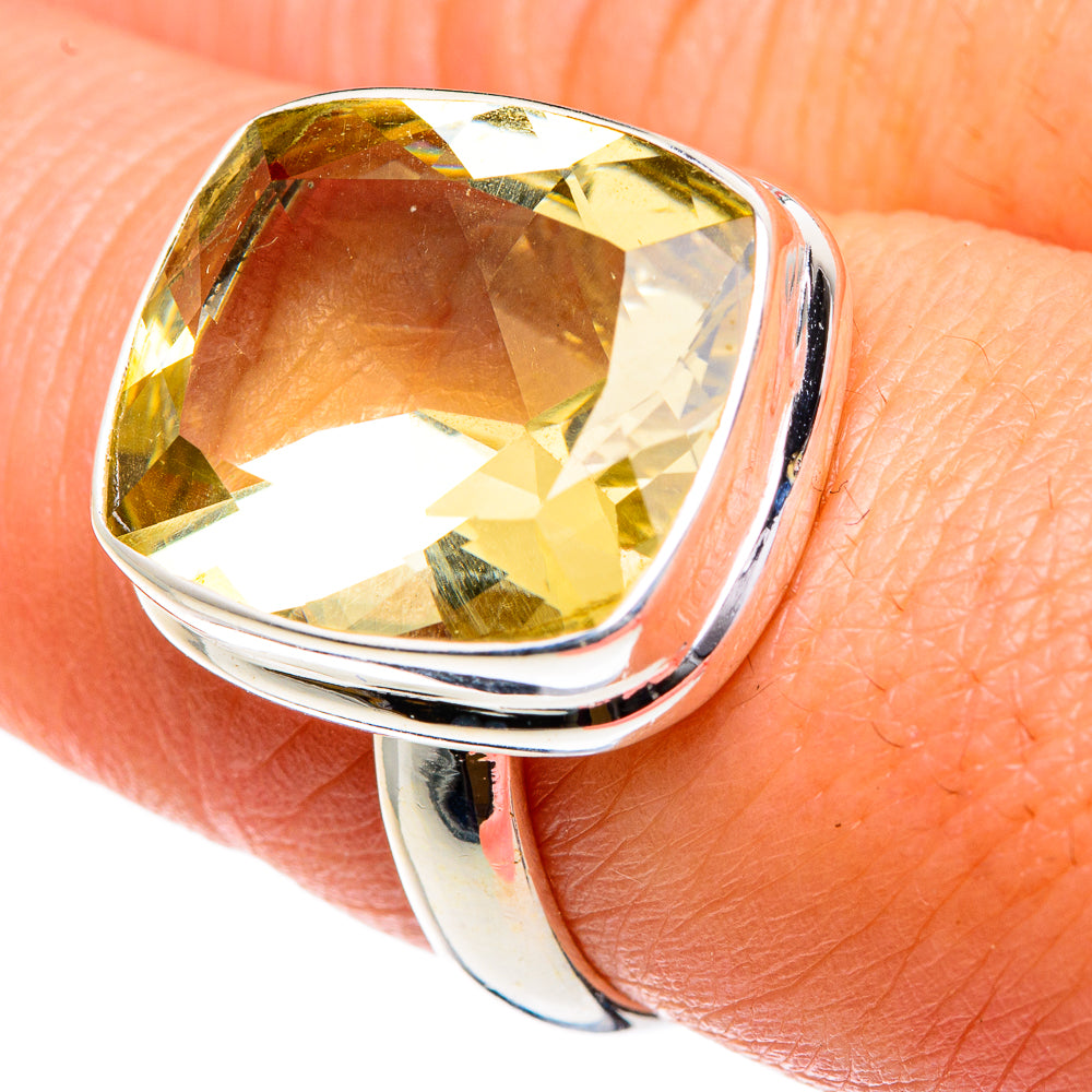 Lemon Quartz Rings handcrafted by Ana Silver Co - RING84007