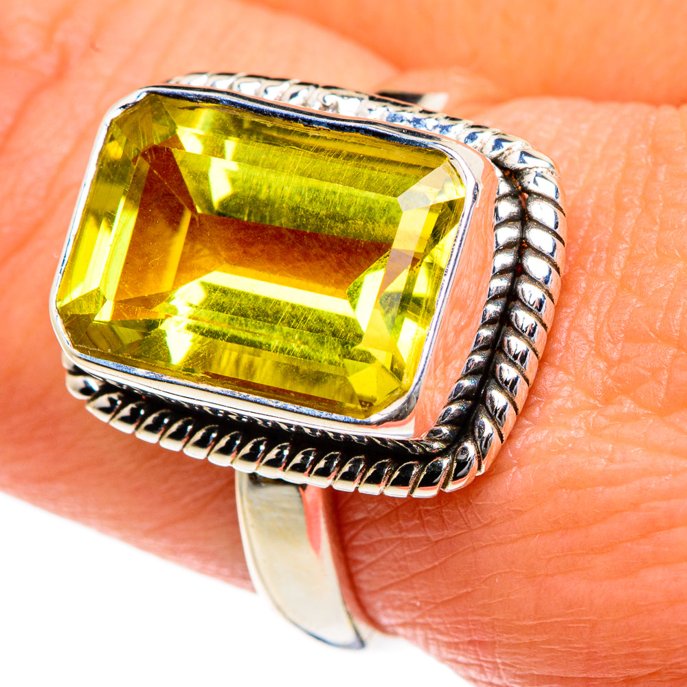 Lemon Quartz Rings handcrafted by Ana Silver Co - RING84010