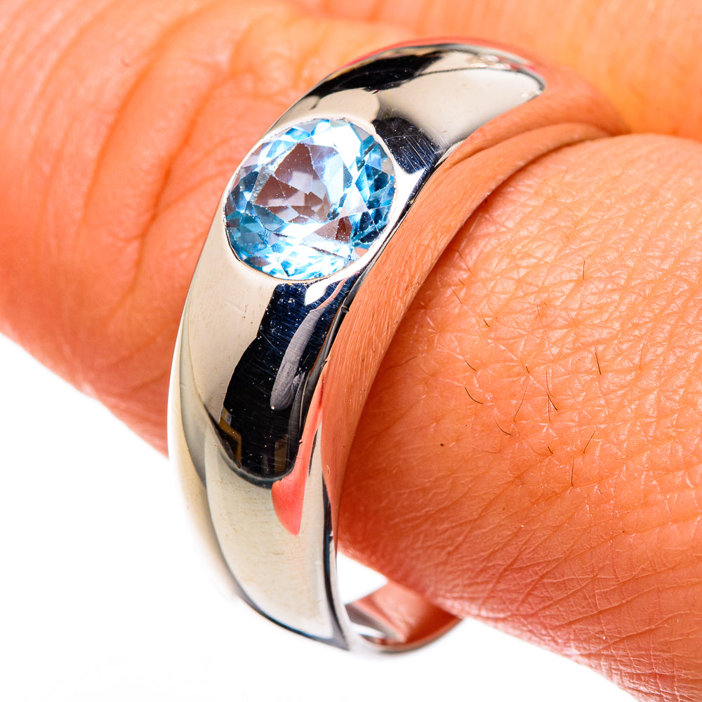 Blue Topaz Rings handcrafted by Ana Silver Co - RING84011
