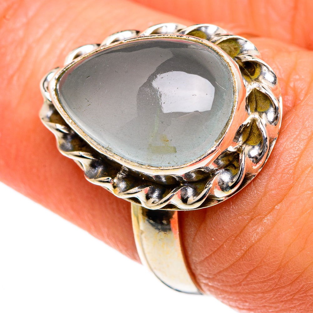 Aqua Chalcedony Rings handcrafted by Ana Silver Co - RING84015