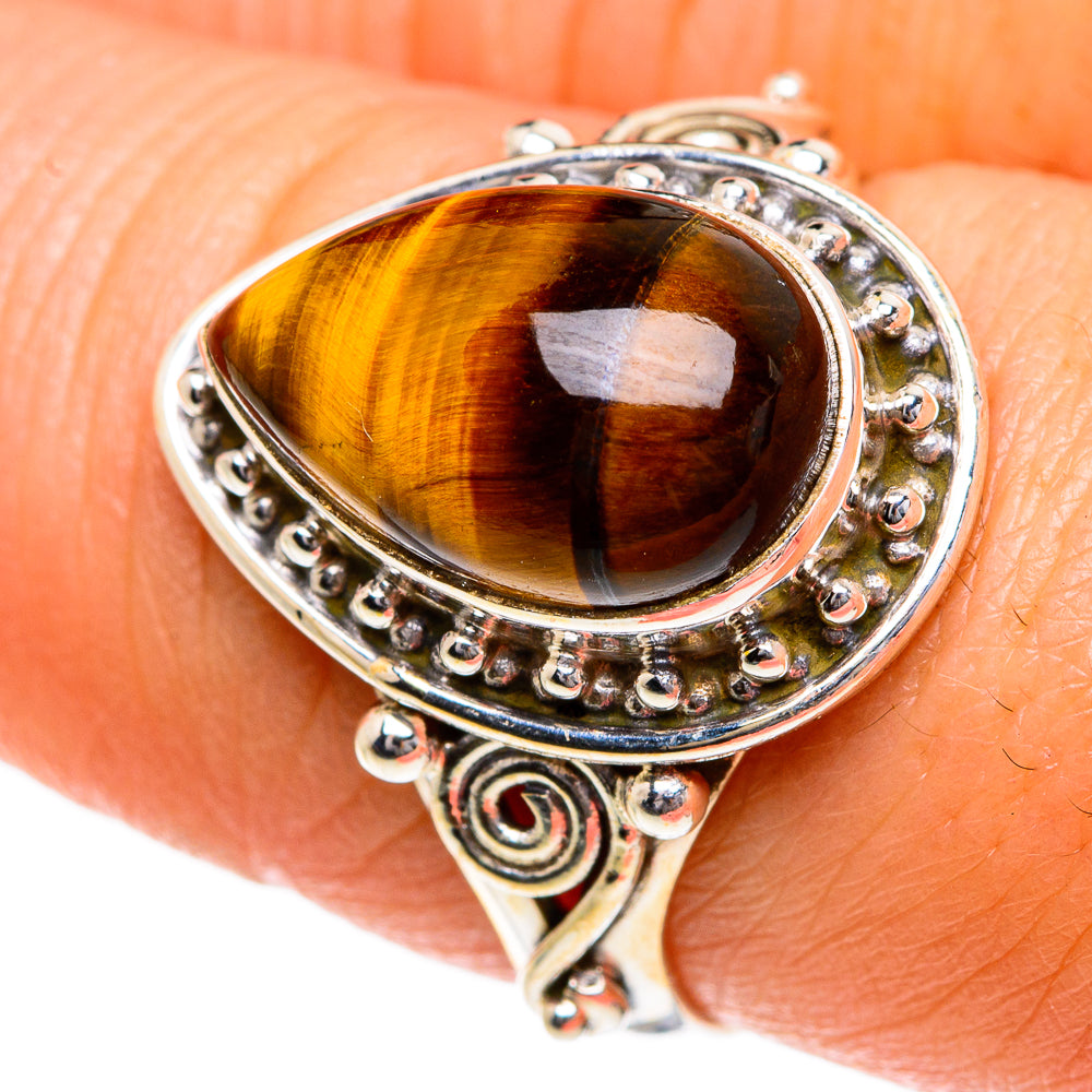 Tiger Eye Rings handcrafted by Ana Silver Co - RING84023