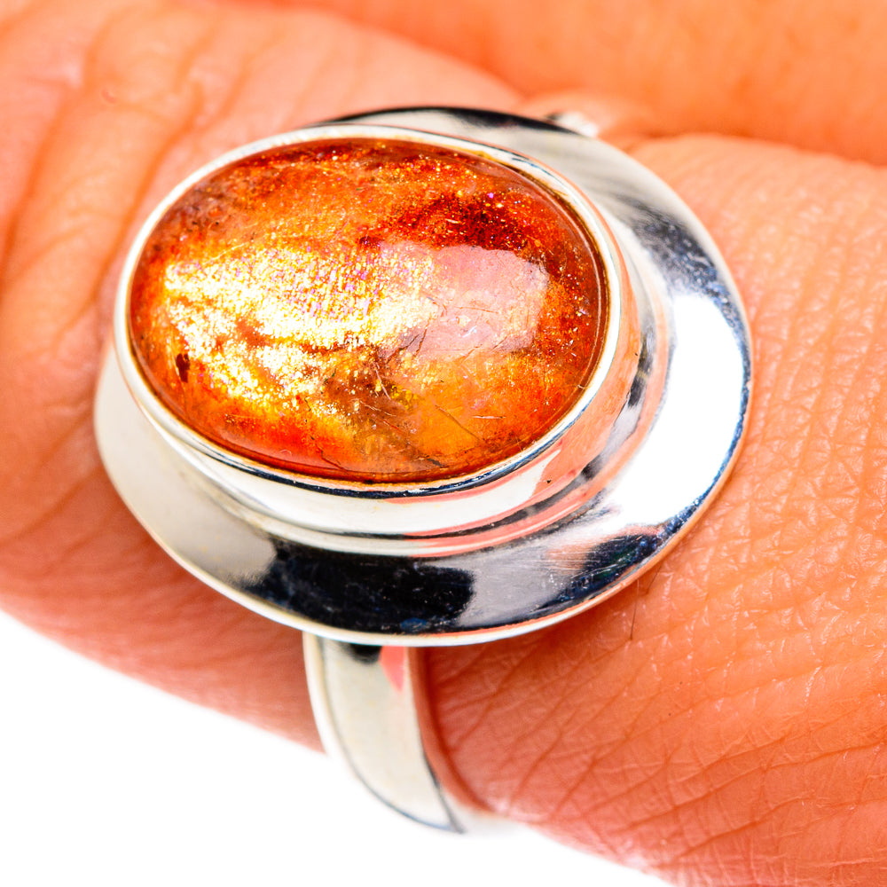 Sunstone Rings handcrafted by Ana Silver Co - RING84027