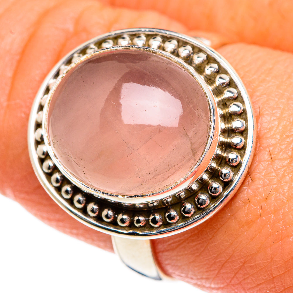 Rose Quartz Rings handcrafted by Ana Silver Co - RING84032