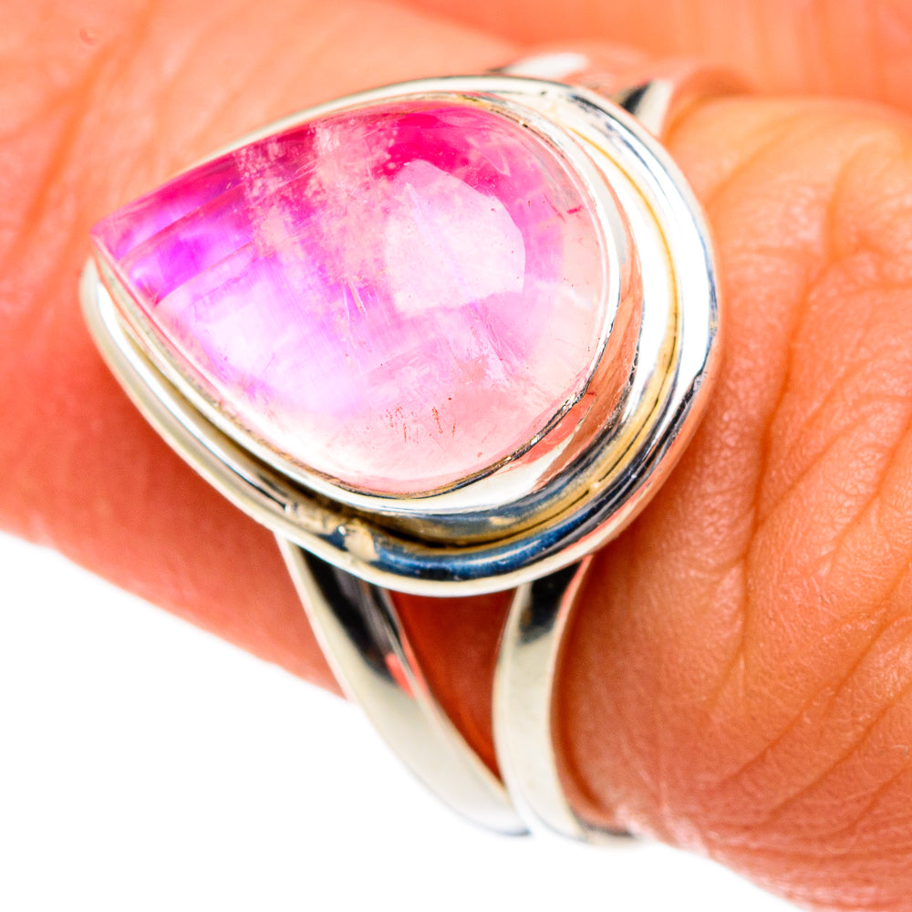 Pink Moonstone Rings handcrafted by Ana Silver Co - RING84033