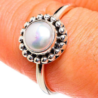 Cultured Pearl Rings handcrafted by Ana Silver Co - RING84042