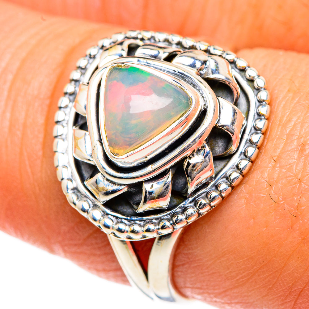Ethiopian Opal Rings handcrafted by Ana Silver Co - RING84044