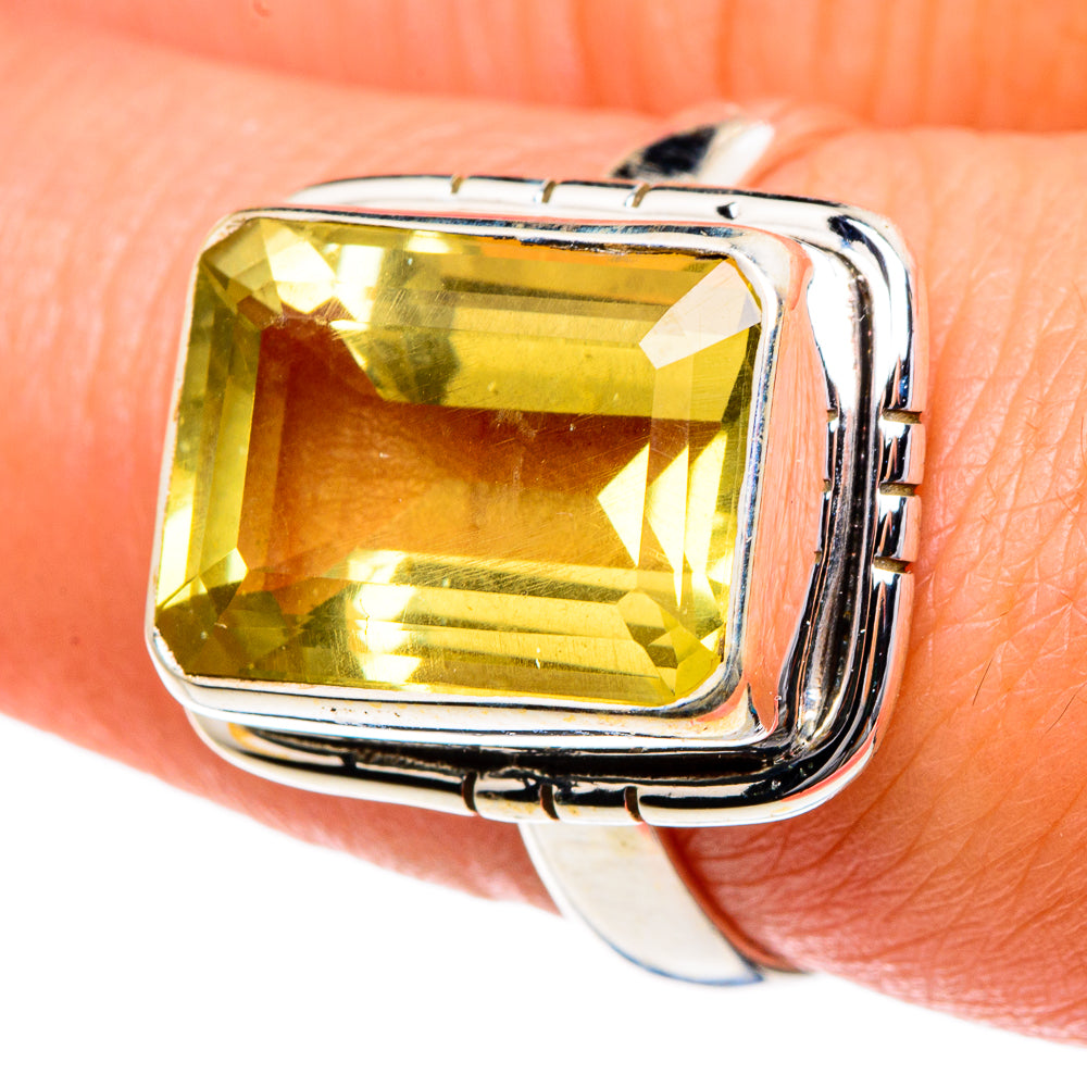 Lemon Quartz Rings handcrafted by Ana Silver Co - RING84046