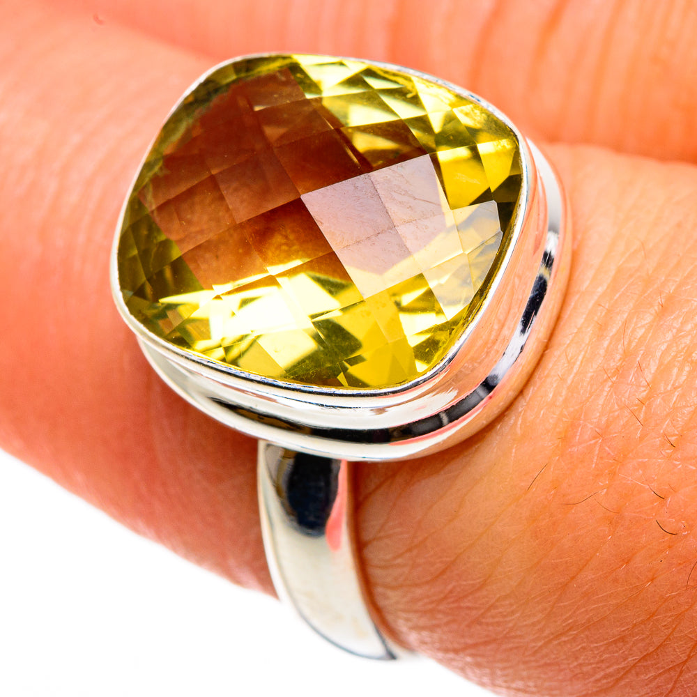 Lemon Quartz Rings handcrafted by Ana Silver Co - RING84048