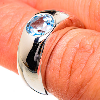 Blue Topaz Rings handcrafted by Ana Silver Co - RING84049