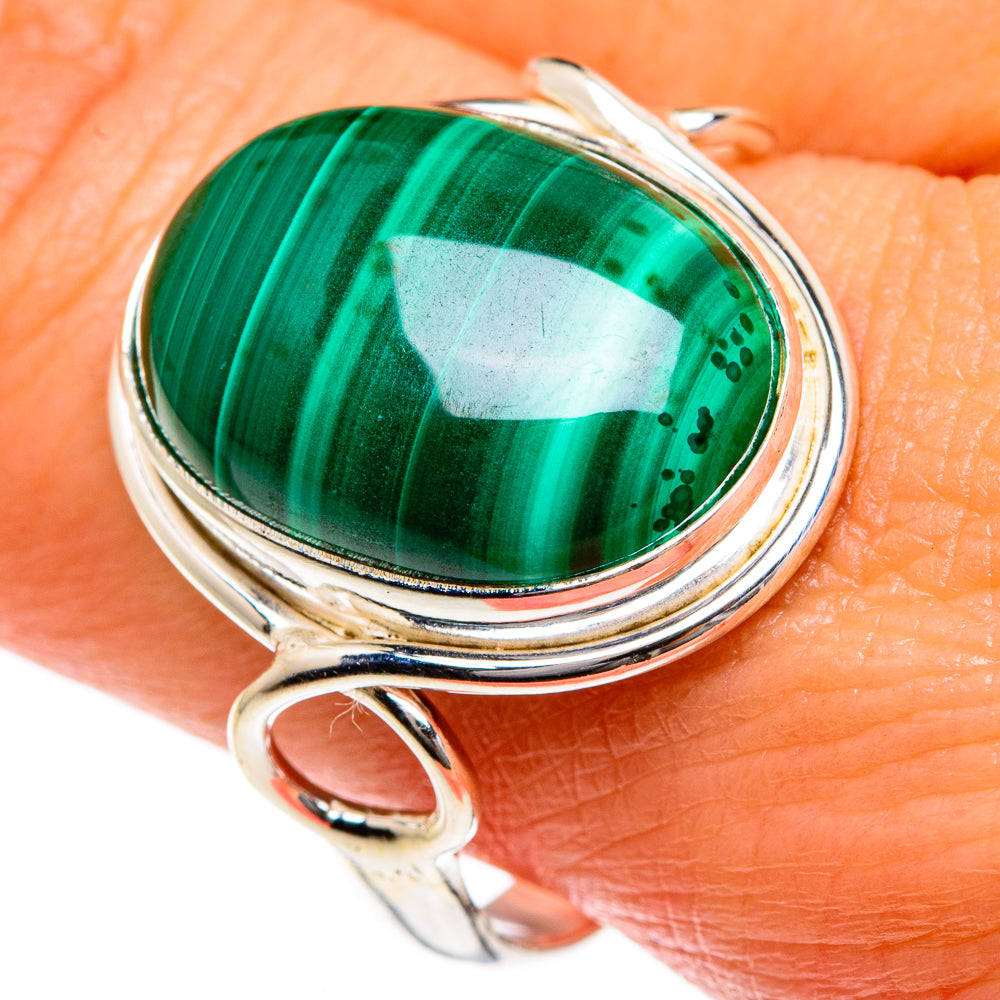 Malachite Rings handcrafted by Ana Silver Co - RING84057