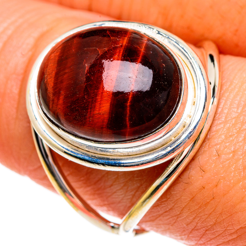 Red Tiger Eye Rings handcrafted by Ana Silver Co - RING84061