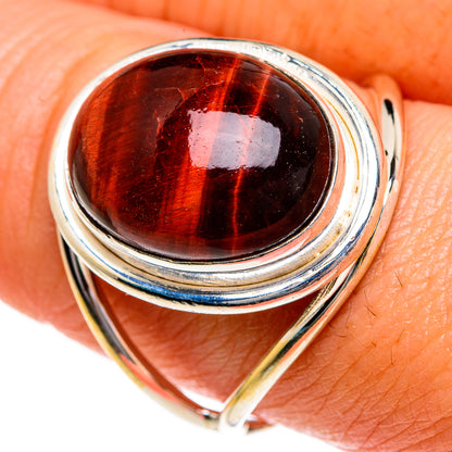 Red Tiger Eye Rings handcrafted by Ana Silver Co - RING84061