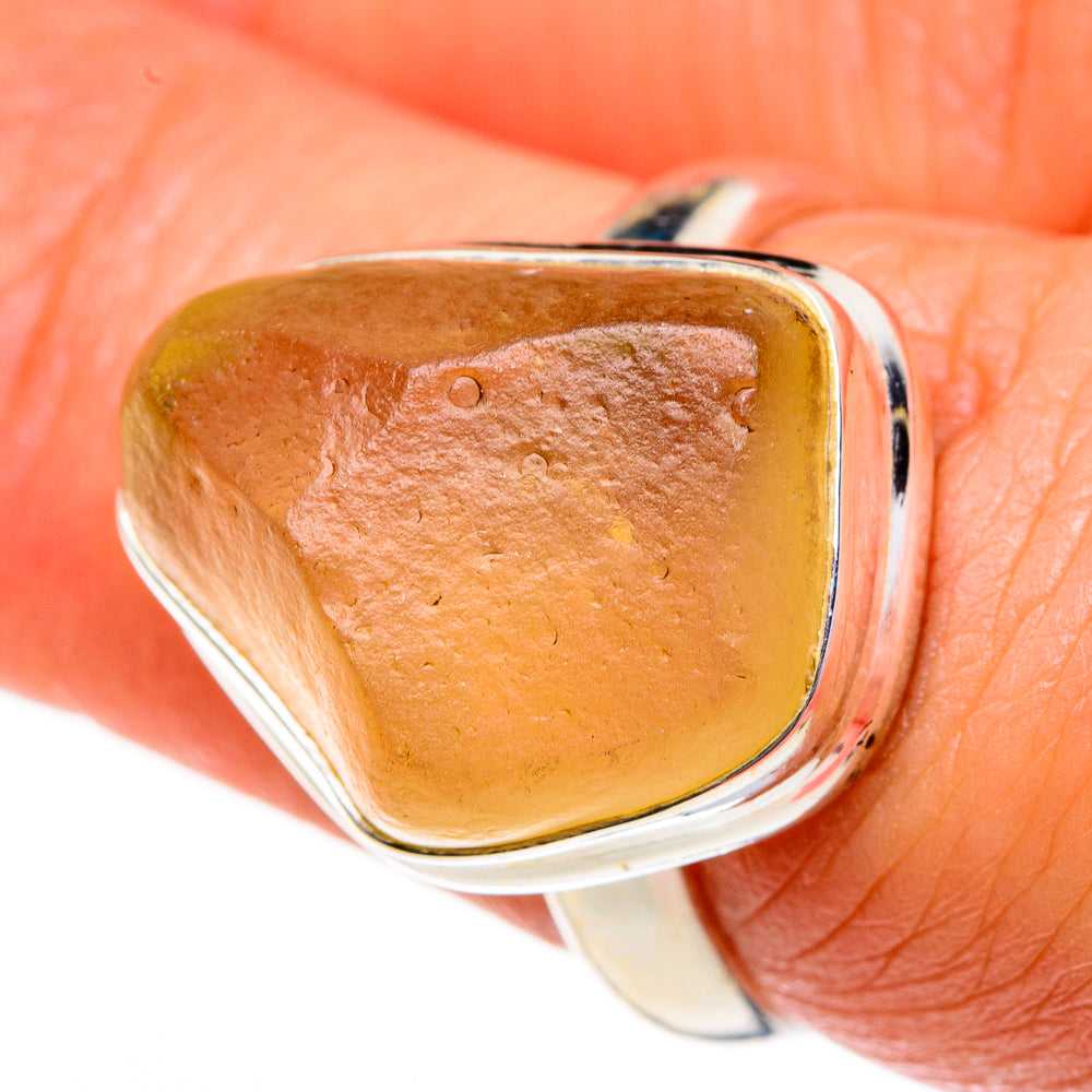Libyan Glass Rings handcrafted by Ana Silver Co - RING84065