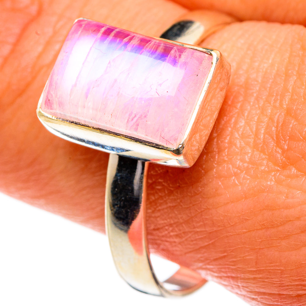 Pink Moonstone Rings handcrafted by Ana Silver Co - RING84067